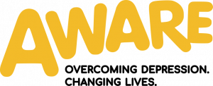 aware overcoming depression changing lives logo