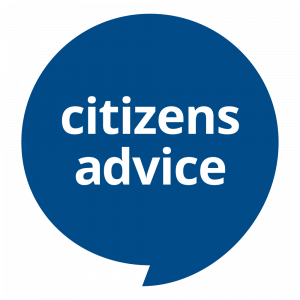 citizens advice logo in blue and white