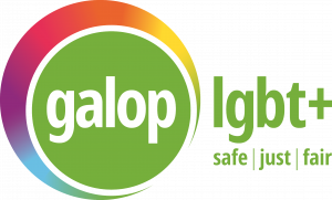galop lgbt+ safe just fair logo