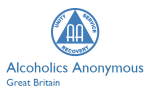alcoholics anonymous logo in blue